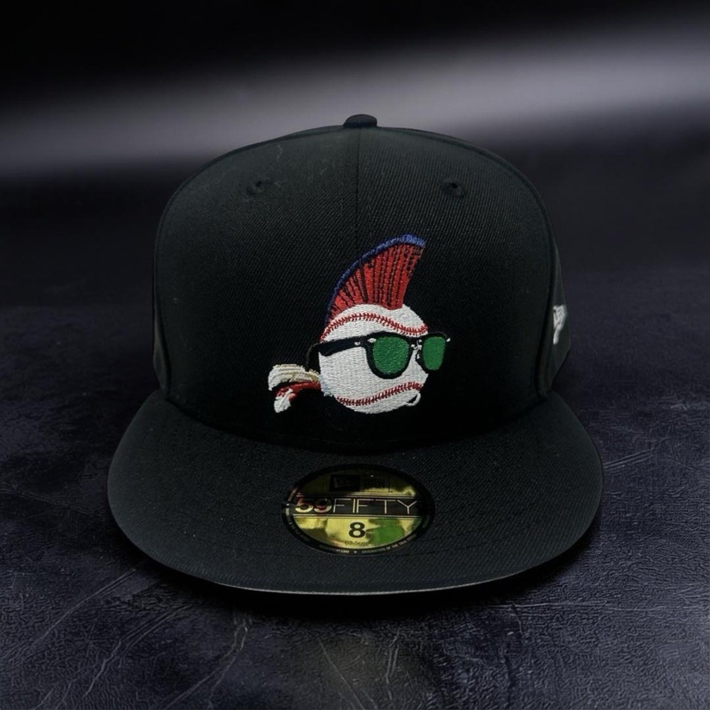 New Era 59FIFTY Major League "Wild Thing" Fitted Hat Size 8 Black Ricky Vaughn